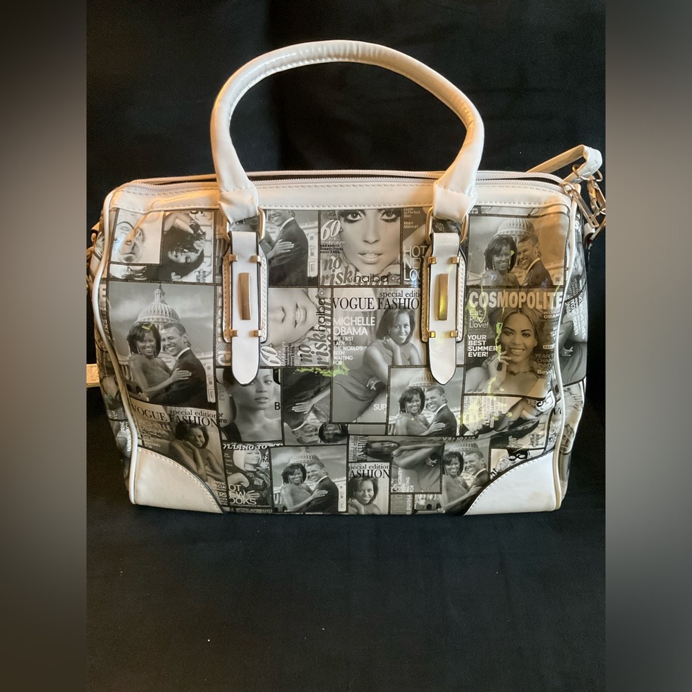 Famous Women Magazine Print Purse Tote Bag